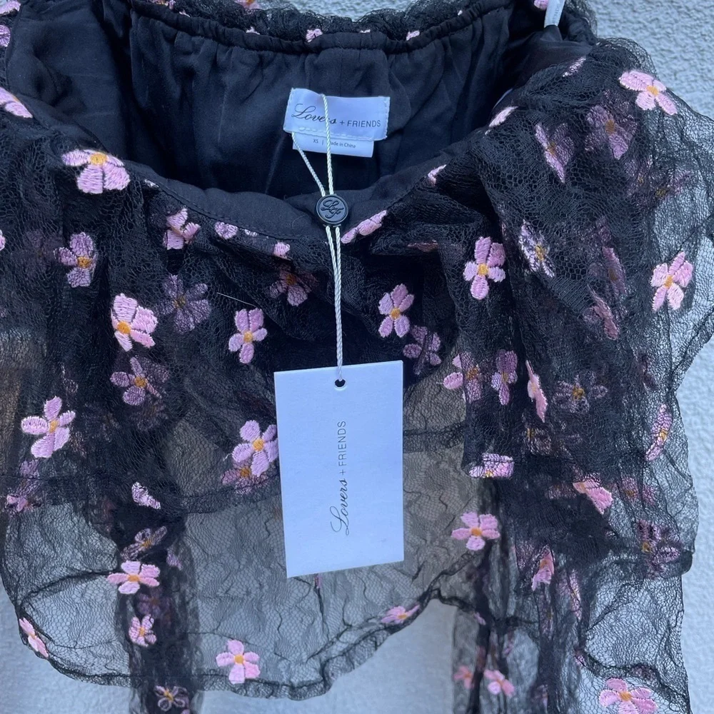 Lovers + Friends Juliana Floral Mesh Crop Top - Picture 5 of 12